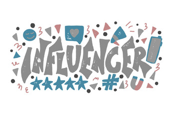 Influencer quote. Vector concept desing.