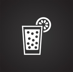 Cocktail related icon on background for graphic and web design. Simple illustration. Internet concept symbol for website button or mobile app.