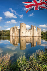 Historic Bodiam Castle in East Sussex, England