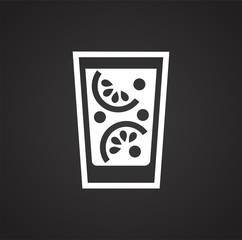Cocktail related icon on background for graphic and web design. Simple illustration. Internet concept symbol for website button or mobile app.