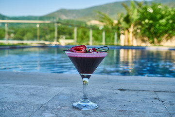 Delicious Tropical Cocktail and Summer Holiday