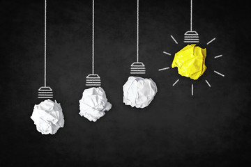 creative business concept - idea light bulb inspiration symbol