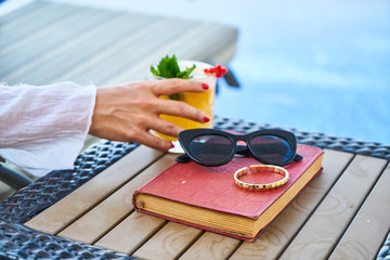 Delicious Tropical Cocktail and Summer Holiday