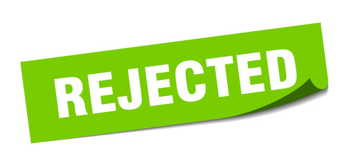 rejected sticker. rejected square isolated sign. rejected