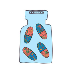 Vitamine pills concept with veg. Vector design.