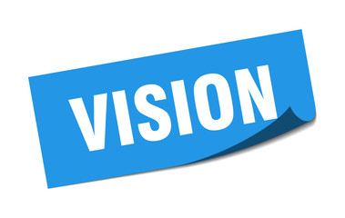 vision sticker. vision square isolated sign. vision