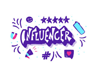 Influencer quote. Vector concept desing.