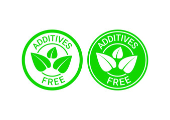 Additives Free sign or stamp symbol. Vector illustration