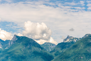 View at mountains in British Columbia, Canada.