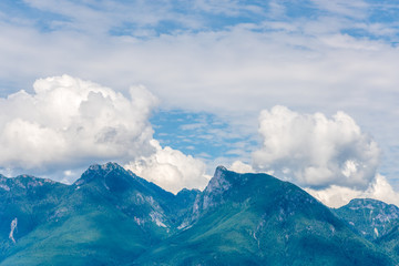 View at mountains in British Columbia, Canada.