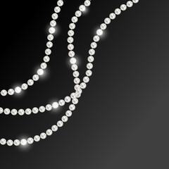 Pearl. Beads. Jewelry. Decoration. Vector illustration.