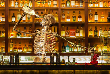 skeleton with a broken heart