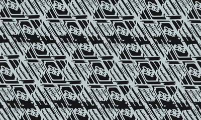 Obraz premium Indonesian Batik Motifs with Very Distinctive Plant Patterns