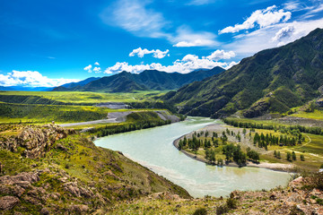 Chui-Oozy (the confluence of the rivers Chuya and Katun). Altai Republic, Russia