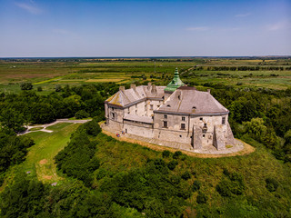 Olesko Castle,  Ukraine. Drone shot