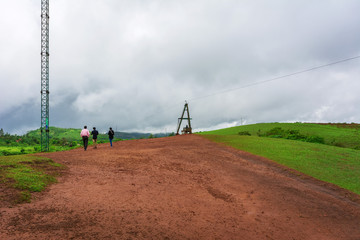 Beautiful morning view of Vagamon Meadows and sky