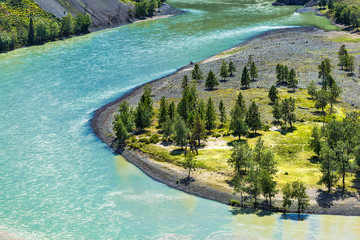 Chui-Oozy (the confluence of the rivers Chuya and Katun). Altai Republic, Russia