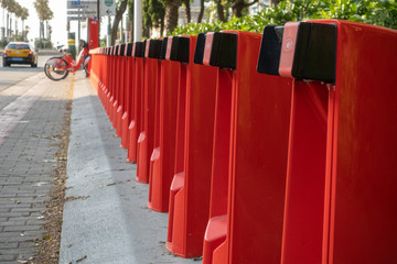parking lot for public electric bikes
