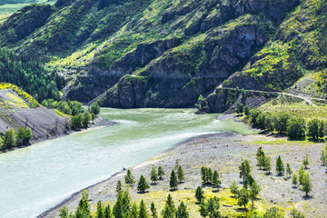 Chui-Oozy (the confluence of the rivers Chuya and Katun). Altai Republic, Russia