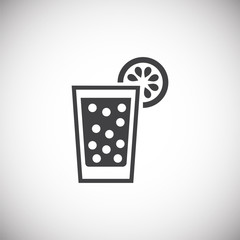 Cocktail related icon on background for graphic and web design. Simple illustration. Internet concept symbol for website button or mobile app.