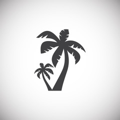 Fototapeta premium Palm tree icon on background for graphic and web design. Simple illustration. Internet concept symbol for website button or mobile app.