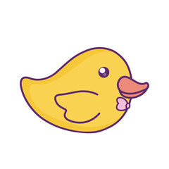 duck plastic toy isolated icon
