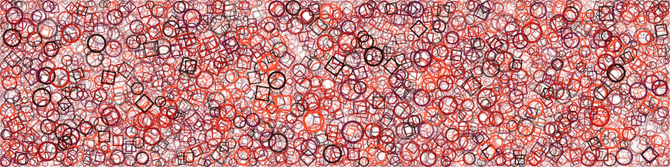 Abstract Generative Art color distributed donut figures background illustration