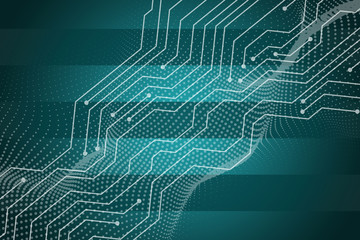 abstract, blue, design, pattern, illustration, light, texture, wallpaper, digital, backdrop, halftone, curve, art, graphic, technology, wave, futuristic, dot, dots, green, color, line, motion, circle