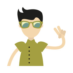 hipster boy with retro clothes