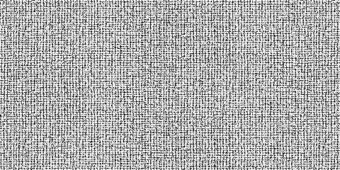 Texture or graphic pattern from short, thin line intersections, positioned vertically, obliquely, or horizontally. Textile. Paper. Monochrome. For posters, banners, retro and urban design