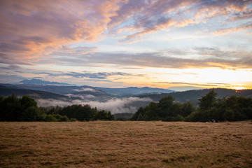 Sunset in beautiful Polish mountains and colorful sky_6