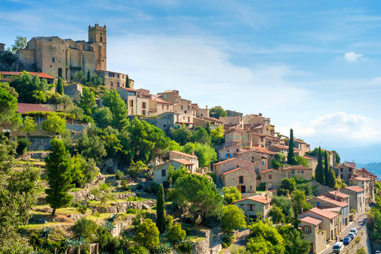 Hilltop town of Eus, Pyr?n?es-Orientales, Languedoc-Roussillon, France.