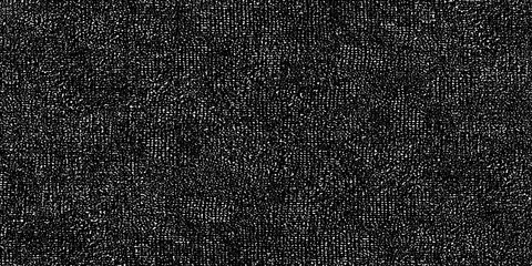 Texture or graphic pattern from short, thin line intersections, positioned vertically, obliquely, or horizontally. Textile. Paper. Monochrome. For posters, banners, retro and urban design