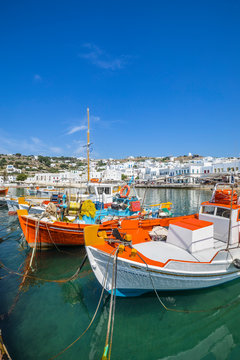 Harbour in Mykonos Town, Mykonos, Cyclade Islands, Greece