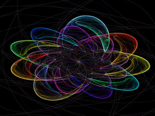 rainbow abstract fractal background 3d rendering illustration