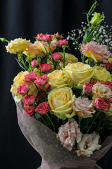 bouquet of flowers macro
