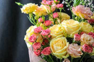 bouquet of flowers macro