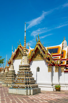 Stupas at Wat Pho (Temple of the Reclining Buddha), Bangkok, Thailand