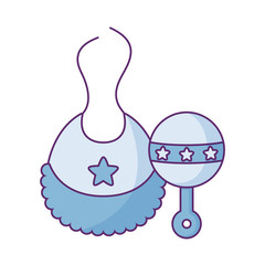 bib for baby boy and jingle bell decoration