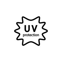 UV protection sign. Sun protection