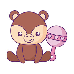 cute little bear baby with jingle bell