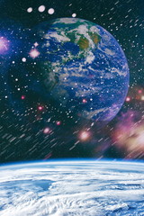 planets, stars and galaxies in outer space showing the beauty of space exploration. Elements furnished by NASA © Maximusdn