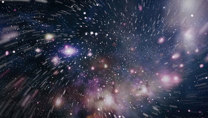 Far being shone nebula and star field against space. Elements of this image furnished by NASA.