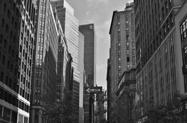 New York City Black and White Cityscape Streets Background