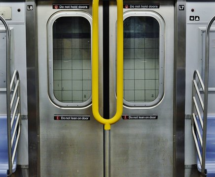 New York City MTA Subway Car Interior Door and Seats