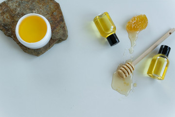 Skin care products with honey. Healthy organic remedy, superfood for the skin