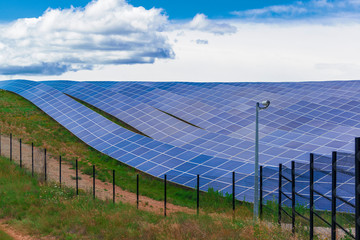 Endless field of solar panels.