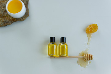 Skin care products with honey. Healthy organic remedy, superfood for the skin