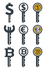 Keys with currencies