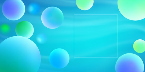 Trendy liquid color gradient shapes composition.